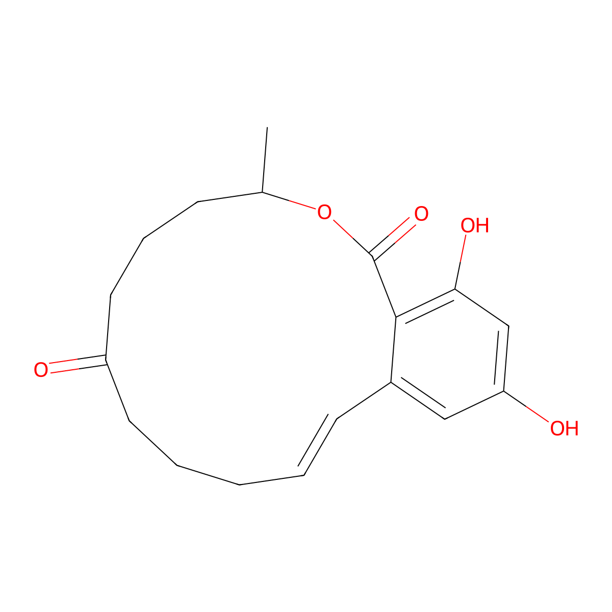 Fusarium toxin molecular structure, CAS 7645-23-0