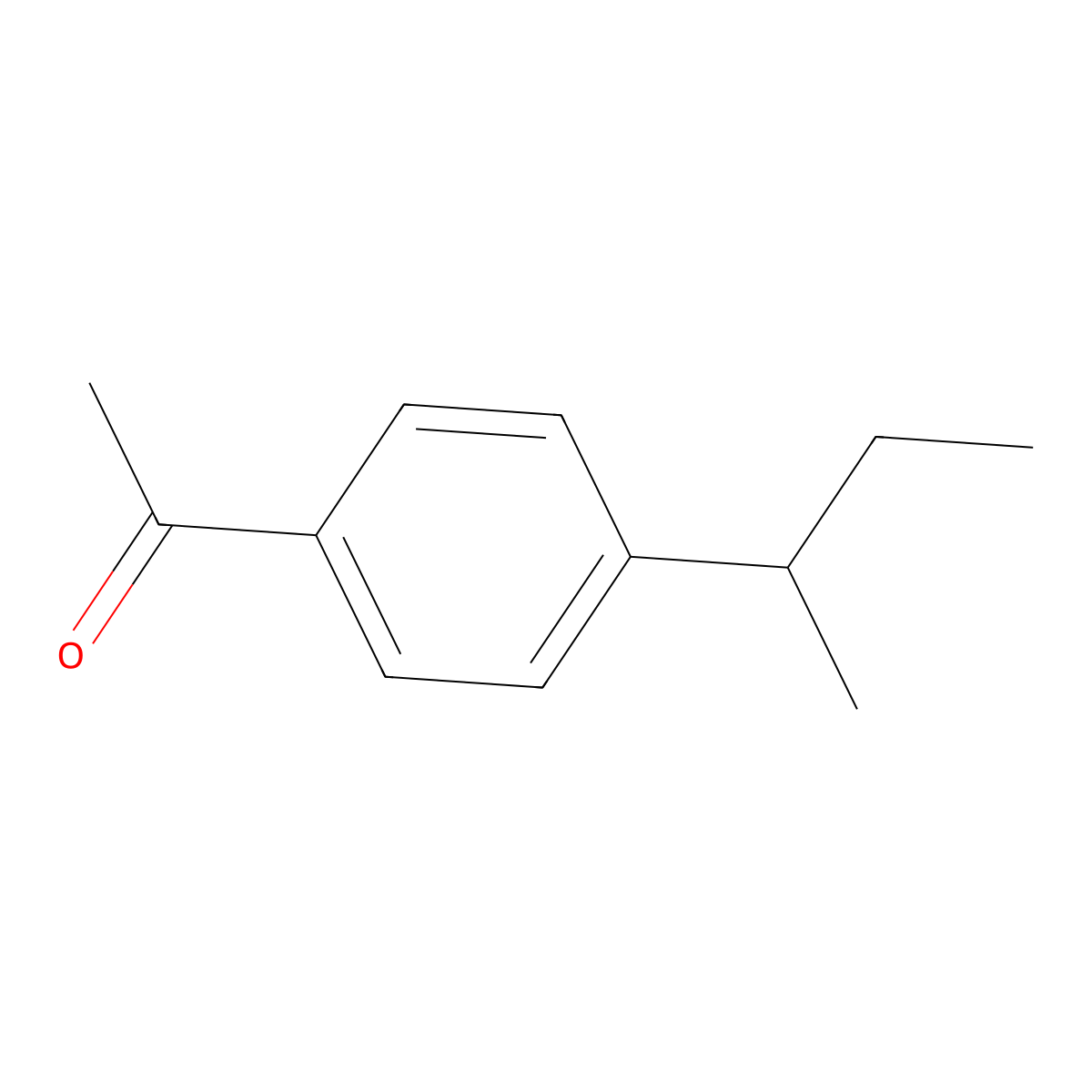 1-(4-(Butan-2-yl)phenyl)ethan-1-one molecular structure, CAS 7645-81-0