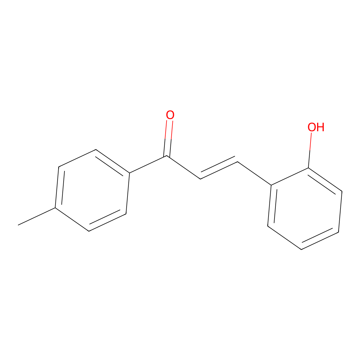 (2E)-3-(2-hydroxyphenyl)-1-(4-methylphenyl)prop-2-en-1-one molecular structure, CAS 7645-95-6