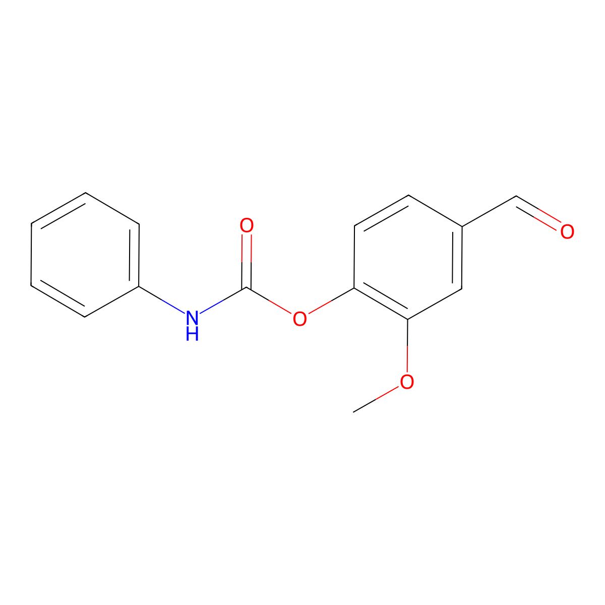 4-Formyl-2-methoxyphenyl phenylcarbamate molecular structure, CAS 76455-58-8