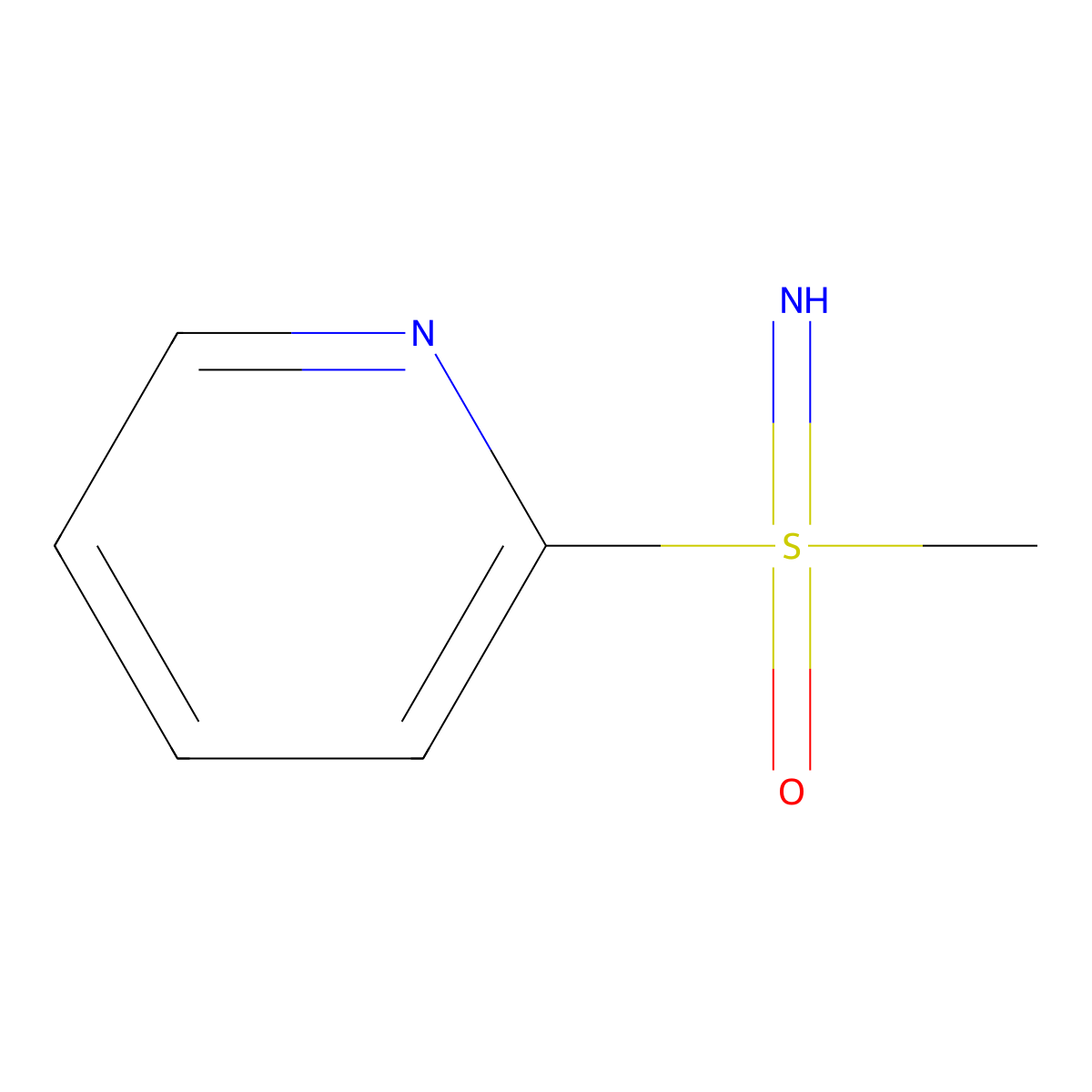 Imino(methyl)(pyridin-2-yl)-lambda6-sulfanone molecular structure, CAS 76456-06-9