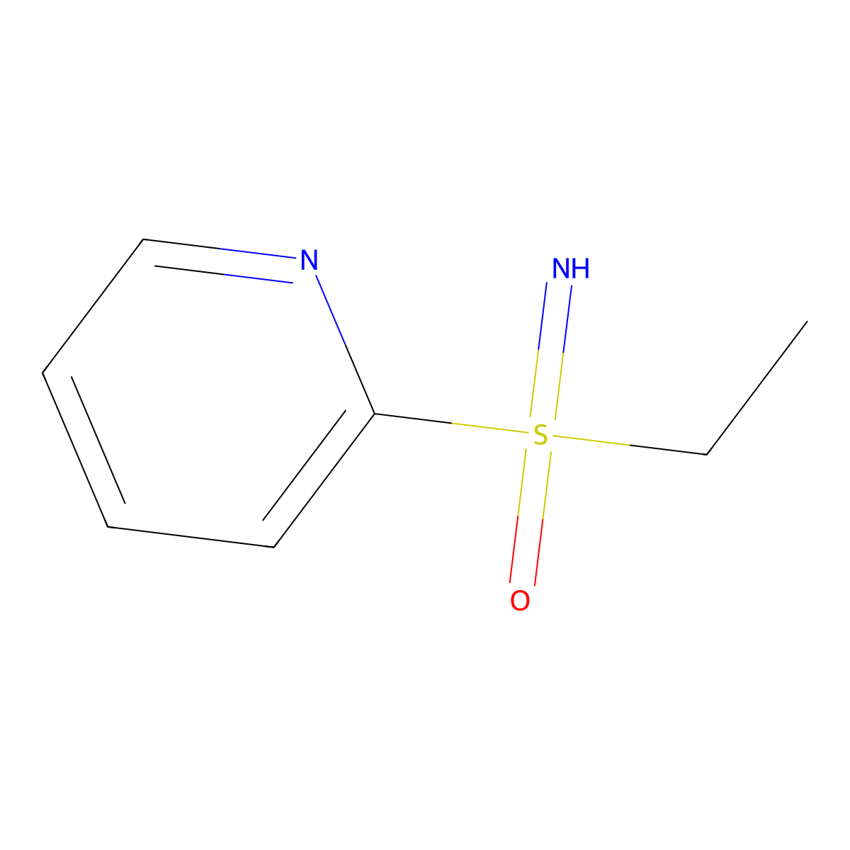 Ethyl(imino)(pyridin-2-yl)-lambda6-sulfanone molecular structure, CAS 76456-07-0