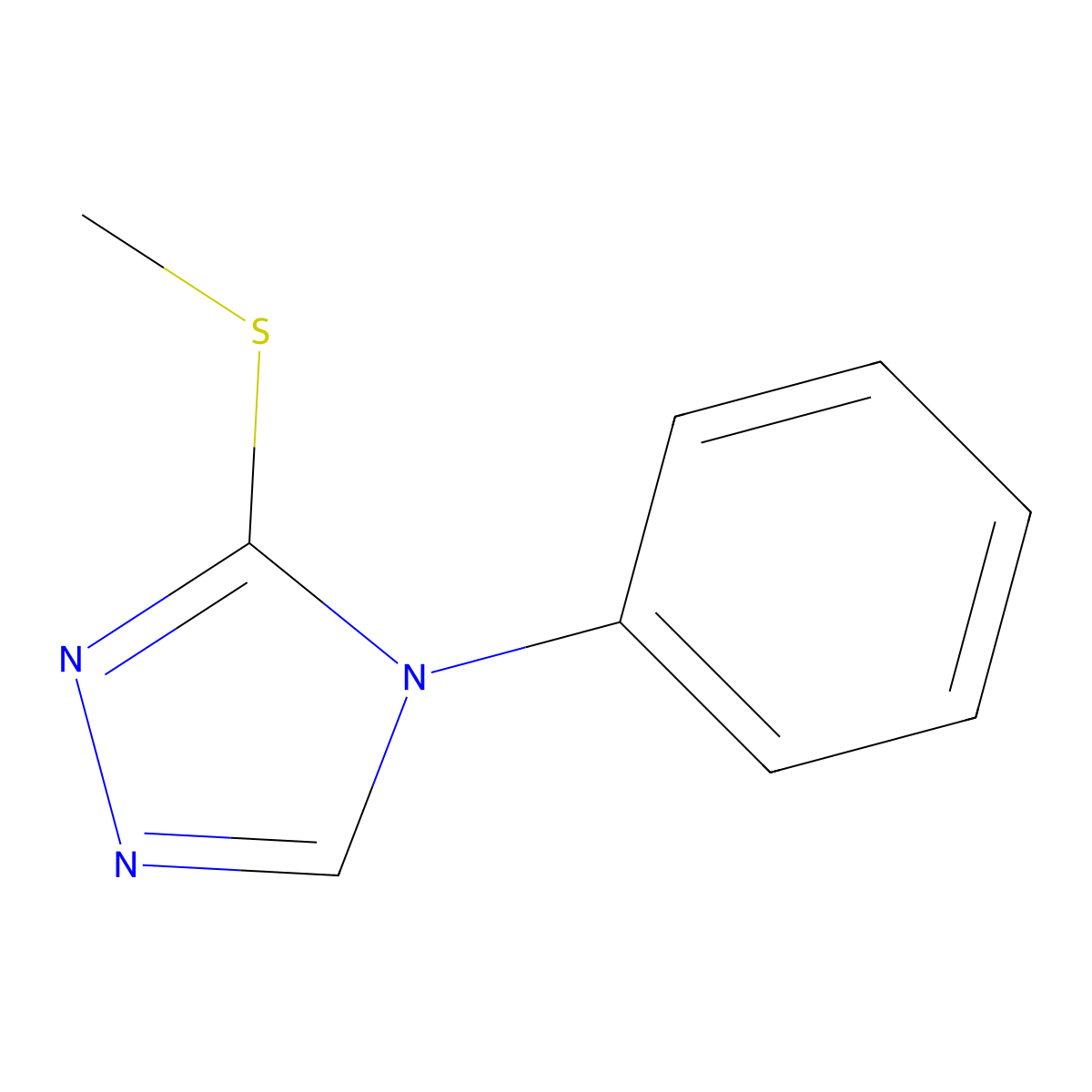 3-(methylsulfanyl)-4-phenyl-4H-1,2,4-triazole molecular structure, CAS 76457-73-3