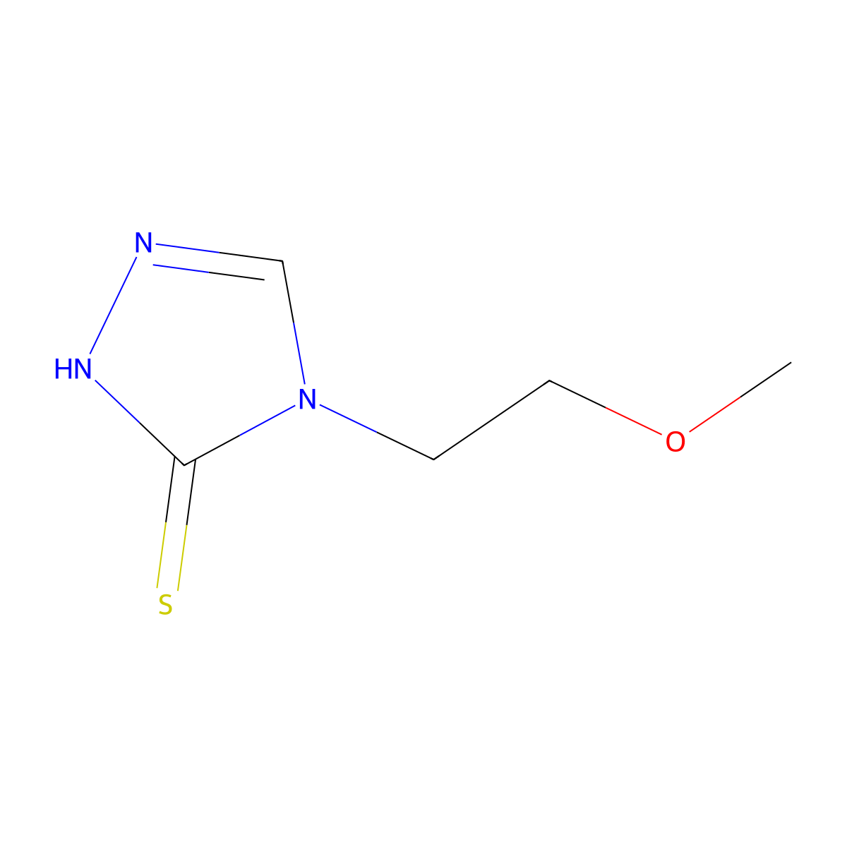 4-(2-methoxyethyl)-4H-1,2,4-triazole-3-thiol molecular structure, CAS 76457-78-8