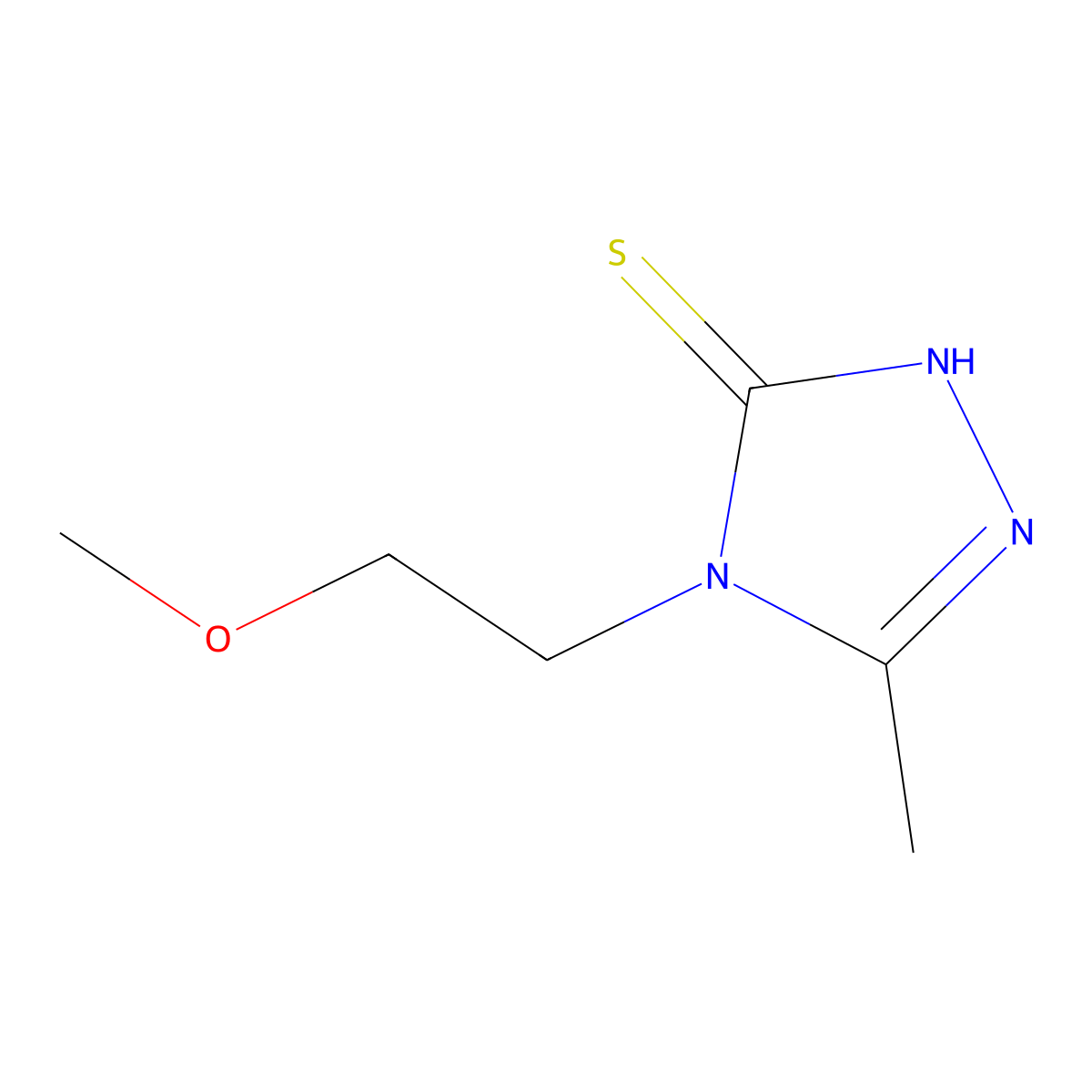 4-(2-Methoxyethyl)-5-methyl-4H-1,2,4-triazole-3-thiol molecular structure, CAS 76457-79-9
