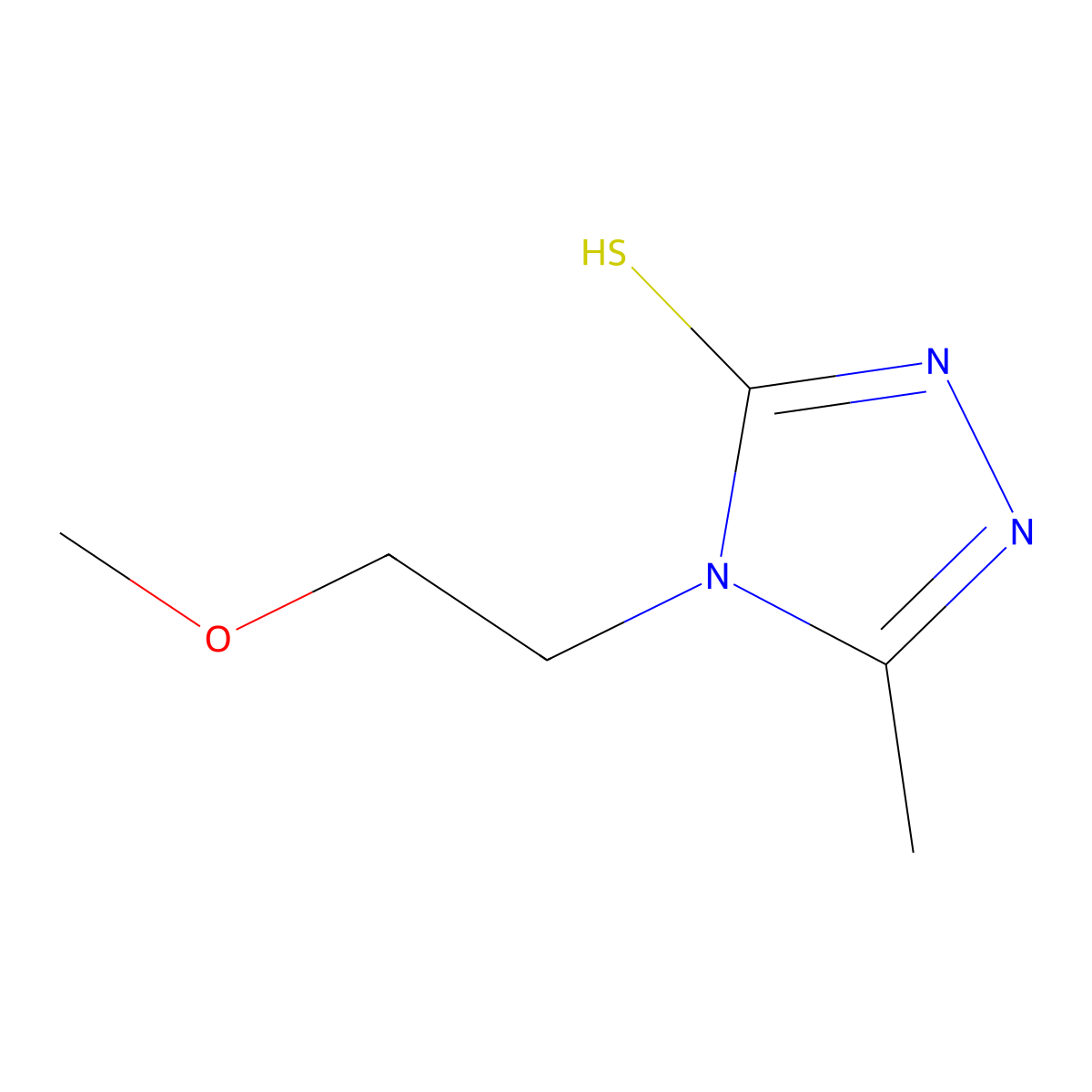 4-(2-Methoxyethyl)-5-methyl-4H-1,2,4-triazole-3-thiol molecular structure, CAS 76457-79-9