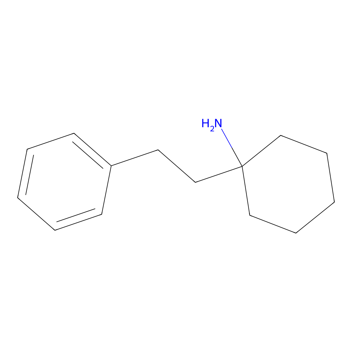 1-Phenethylcyclohexanamine molecular structure, CAS 764588-50-3