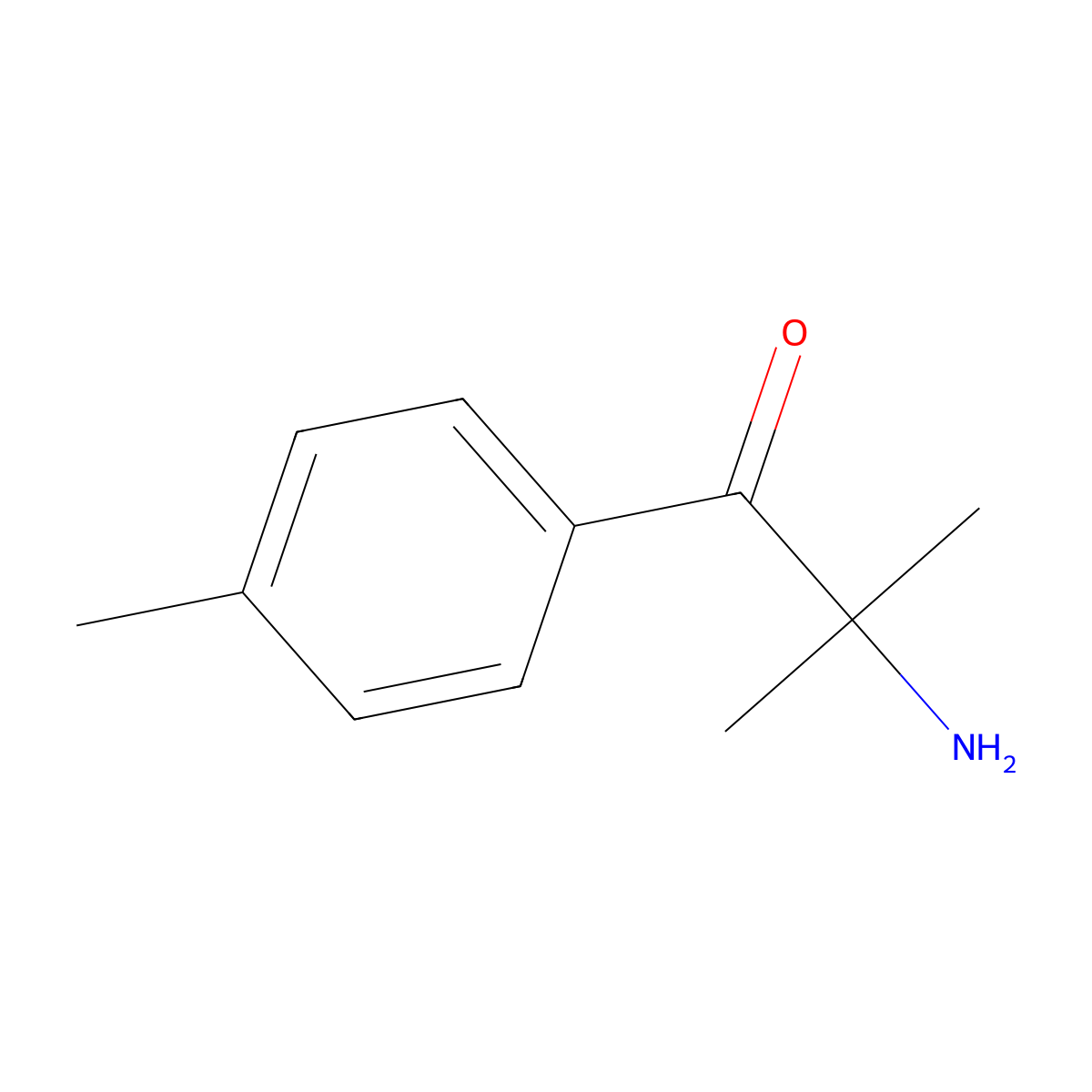 1-Propanone, 2-amino-2-methyl-1-(4-methylphenyl)- molecular structure, CAS 764598-58-5