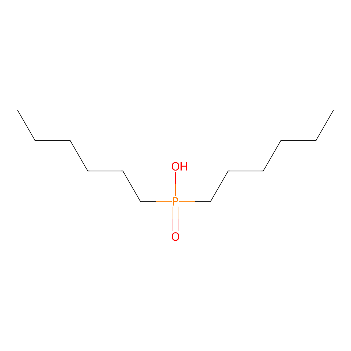 Dihexylphosphinic acid molecular structure, CAS 7646-81-3