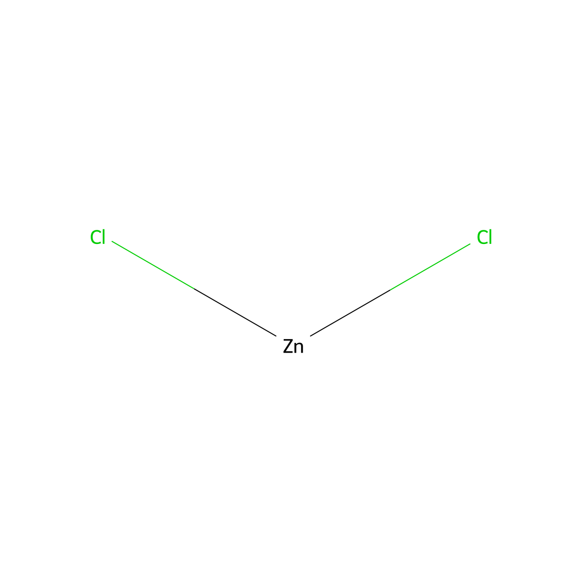 Zinc Chloride molecular structure, CAS 7646-85-7