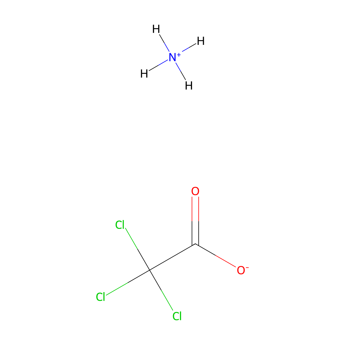 TCA ammonium salt molecular structure, CAS 7646-88-0