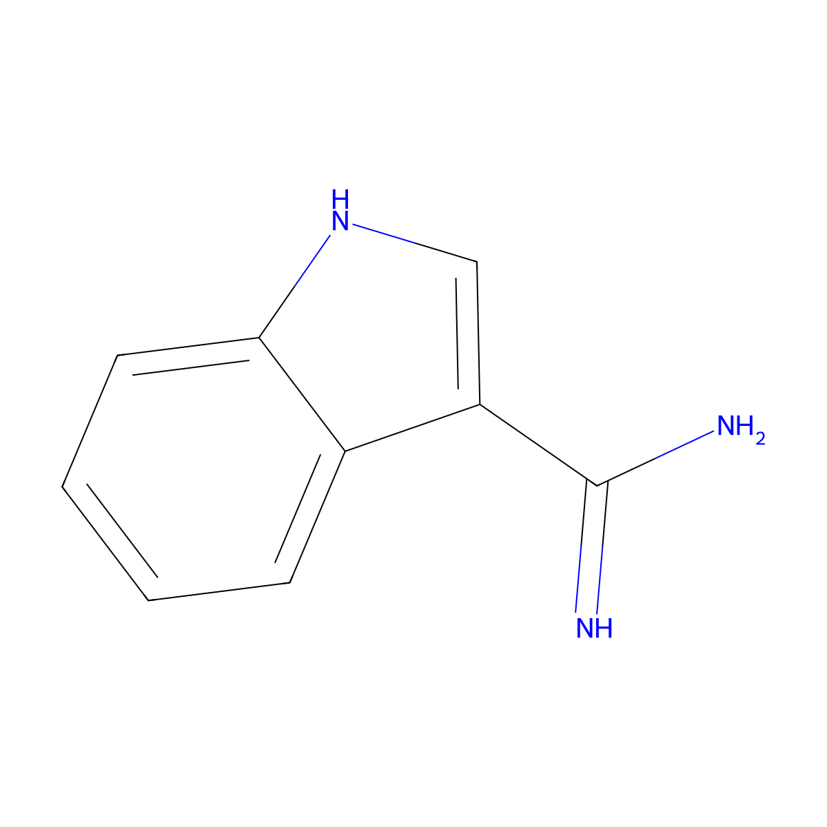 1H-Indole-3-carboximidamide molecular structure, CAS 764600-87-5