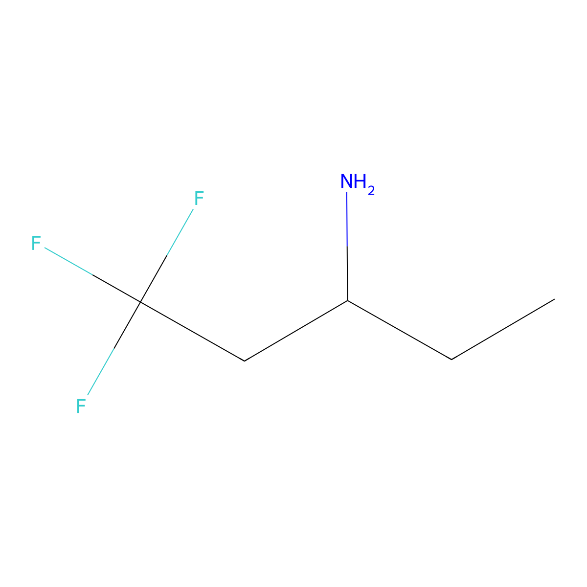 1,1,1-Trifluoropentan-3-amine molecular structure, CAS 764606-90-8