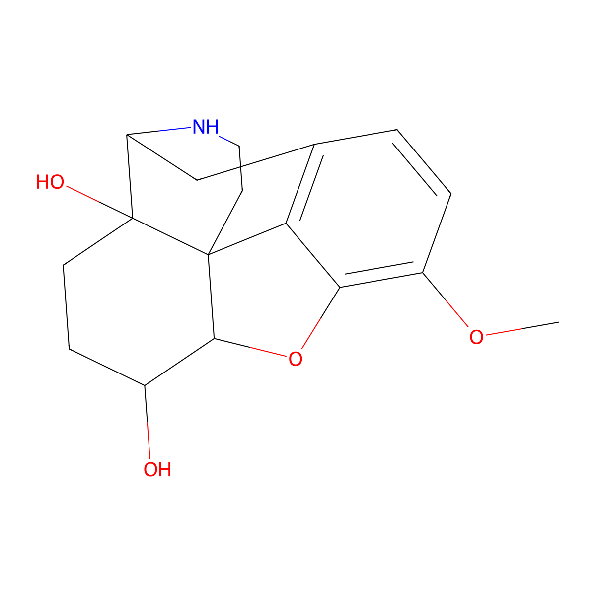 NOR-6beta-oxycodol molecular structure, CAS 764620-36-2