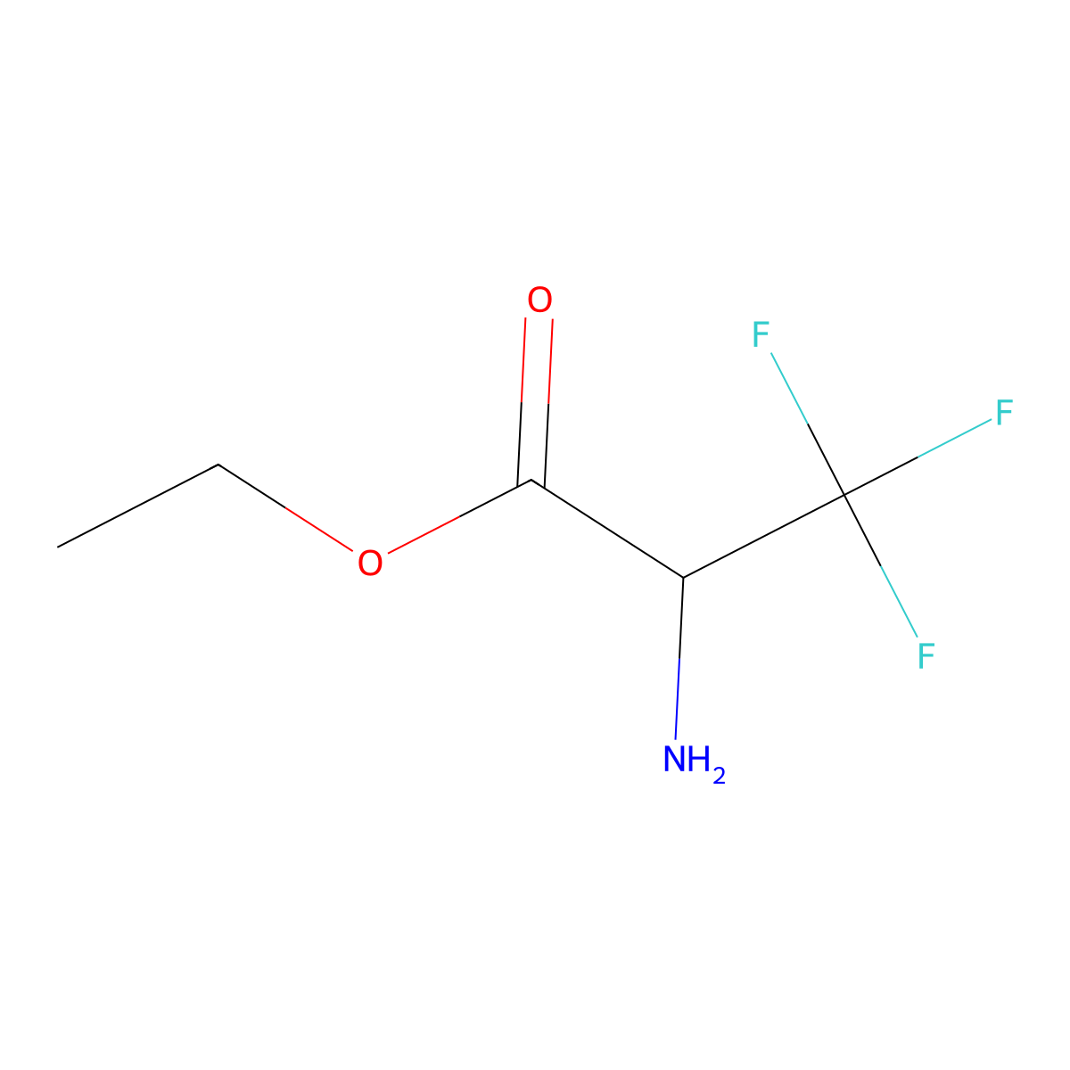 Ethyl 2-amino-3,3,3-trifluoropropanoate molecular structure, CAS 764629-04-1