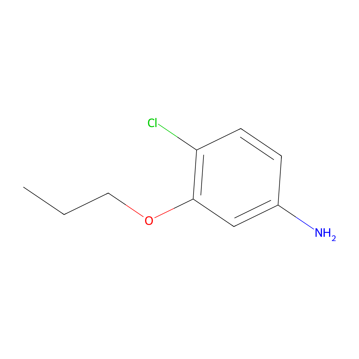 4-Chloro-3-propoxyaniline molecular structure, CAS 76464-53-4