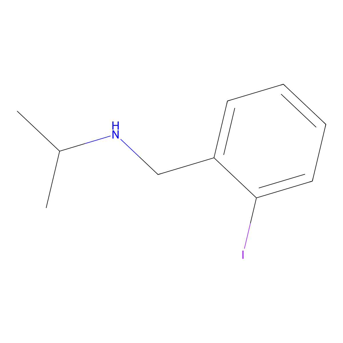 (2-Iodo-benzyl)-isopropyl-amine molecular structure, CAS 76464-85-2