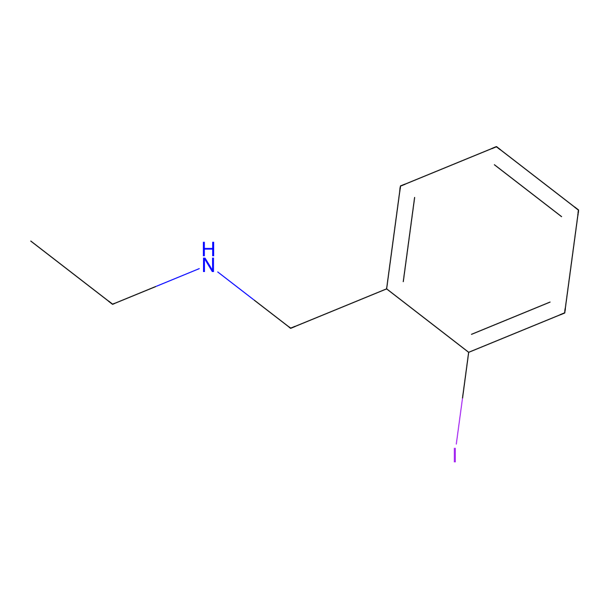 N-(2-Iodobenzyl)ethanamine molecular structure, CAS 76464-92-1