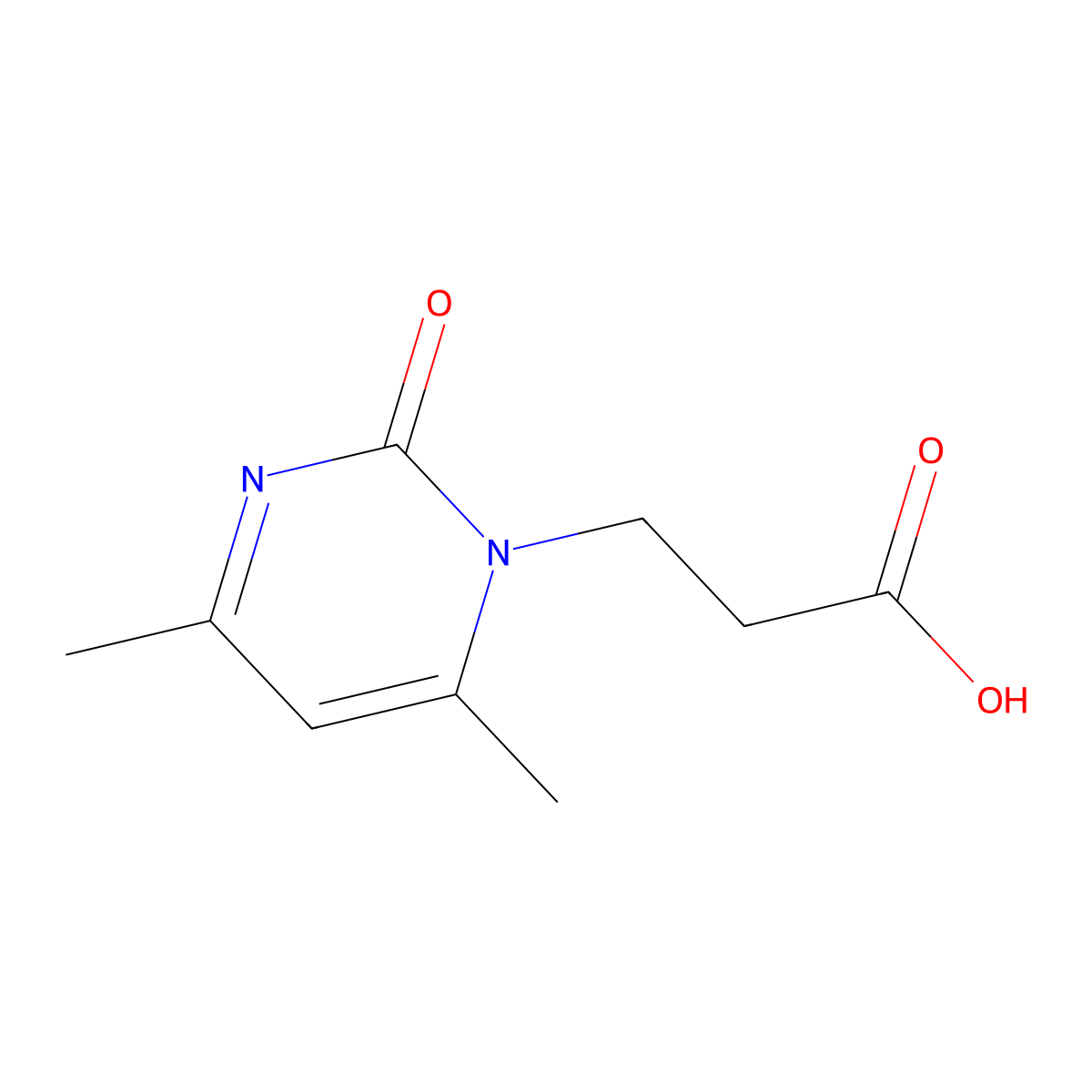 3-(4,6-Dimethyl-2-oxo-2H-pyrimidin-1-yl)-propionic acid molecular structure, CAS 764642-23-1