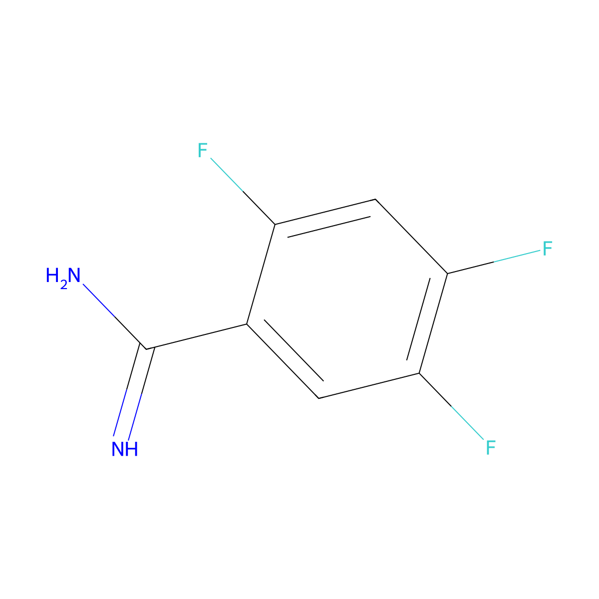 2,4,5-Trifluorobenzimidamide molecular structure, CAS 764648-43-3