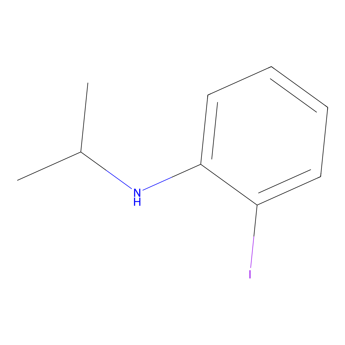 2-iodo-N-(propan-2-yl)aniline molecular structure, CAS 76465-01-5