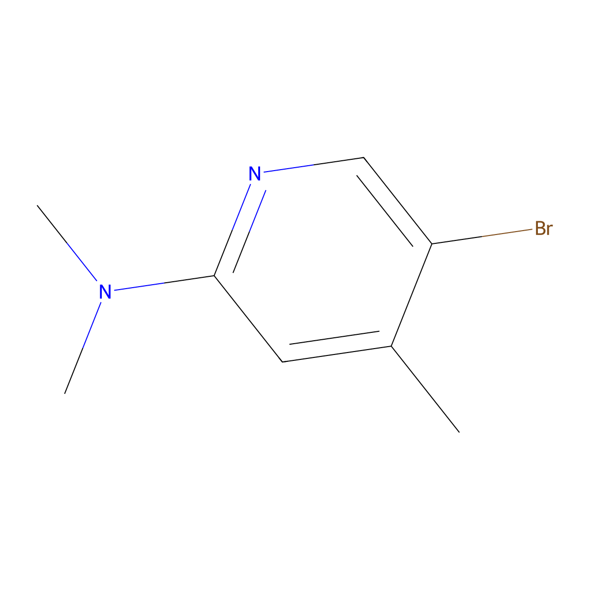 5-Bromo-N,N,4-trimethylpyridin-2-amine molecular structure, CAS 764651-68-5