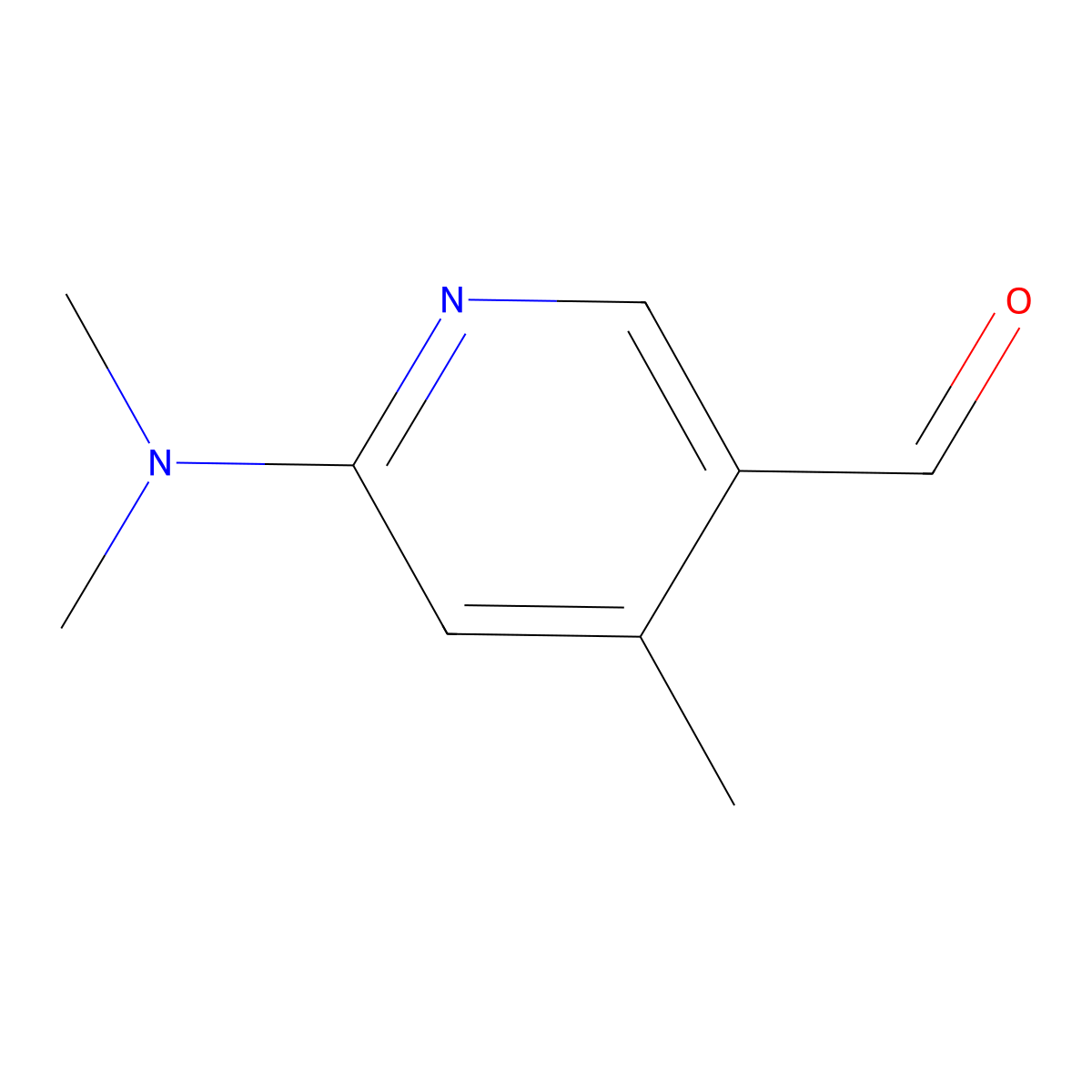 6-(Dimethylamino)-4-methylnicotinaldehyde molecular structure, CAS 764651-69-6
