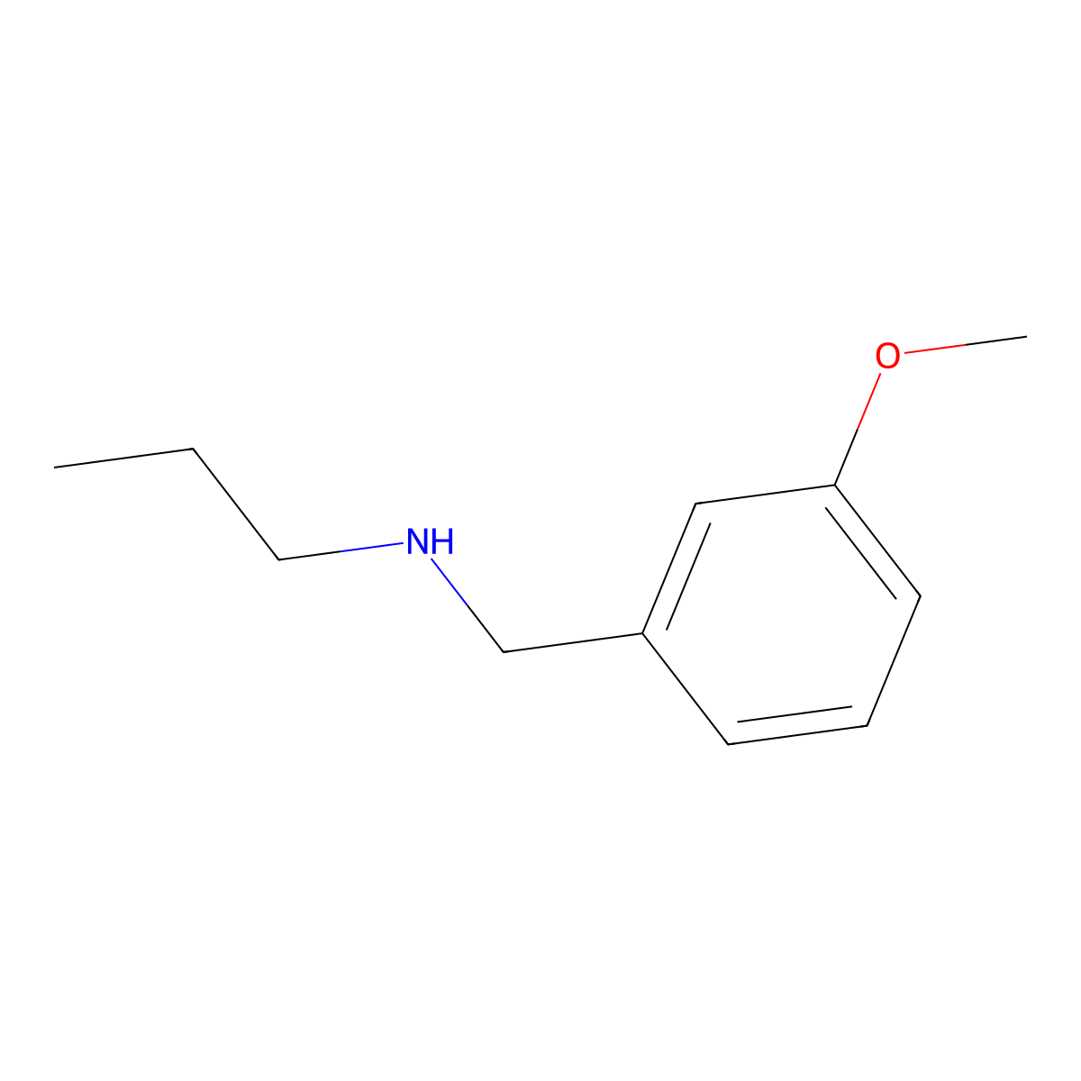 N-(3-Methoxybenzyl)propan-1-amine molecular structure, CAS 764651-75-4