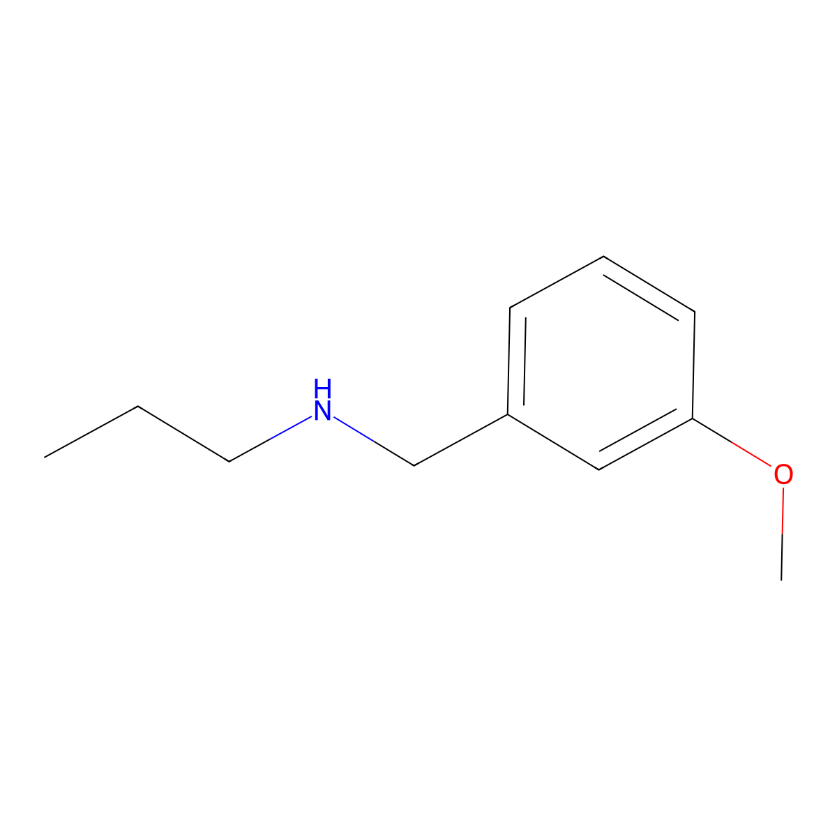 N-(3-Methoxybenzyl)propan-1-amine molecular structure, CAS 764651-75-4