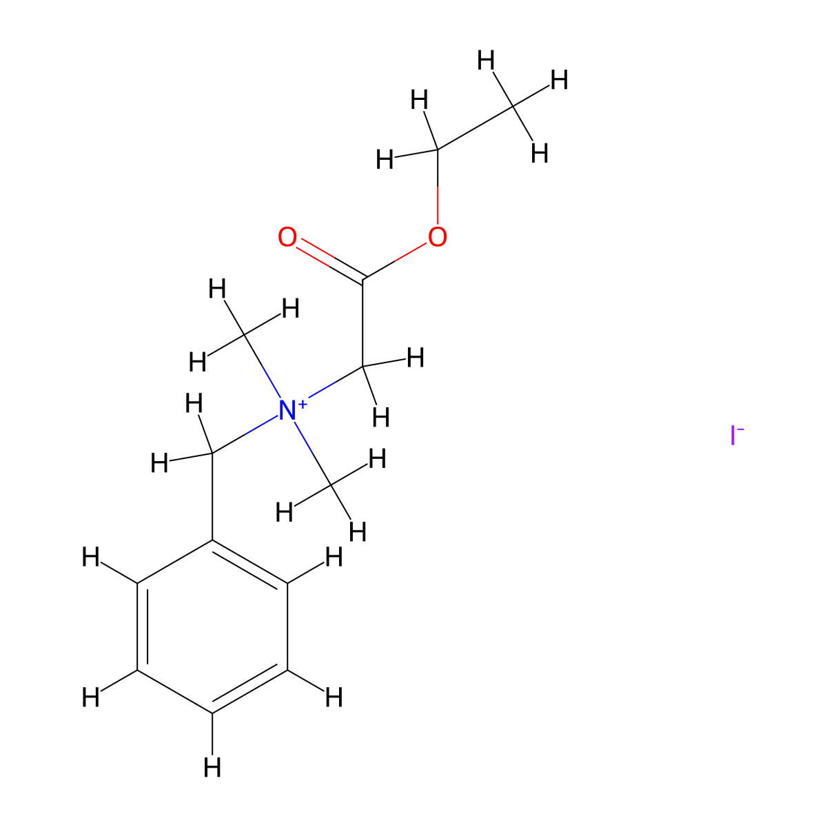 N-Benzyl-2-ethoxy-N,N-dimethyl-2-oxoethanaminium iodide molecular structure, CAS 764654-78-6