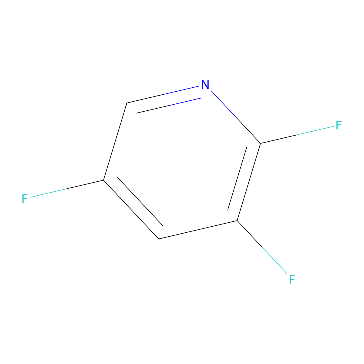 2,3,5-Trifluoropyridine molecular structure, CAS 76469-41-5