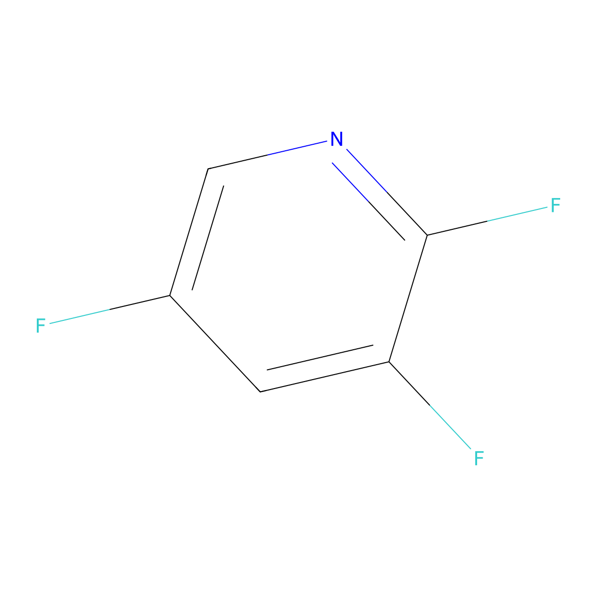 2,3,5-Trifluoropyridine molecular structure, CAS 76469-41-5