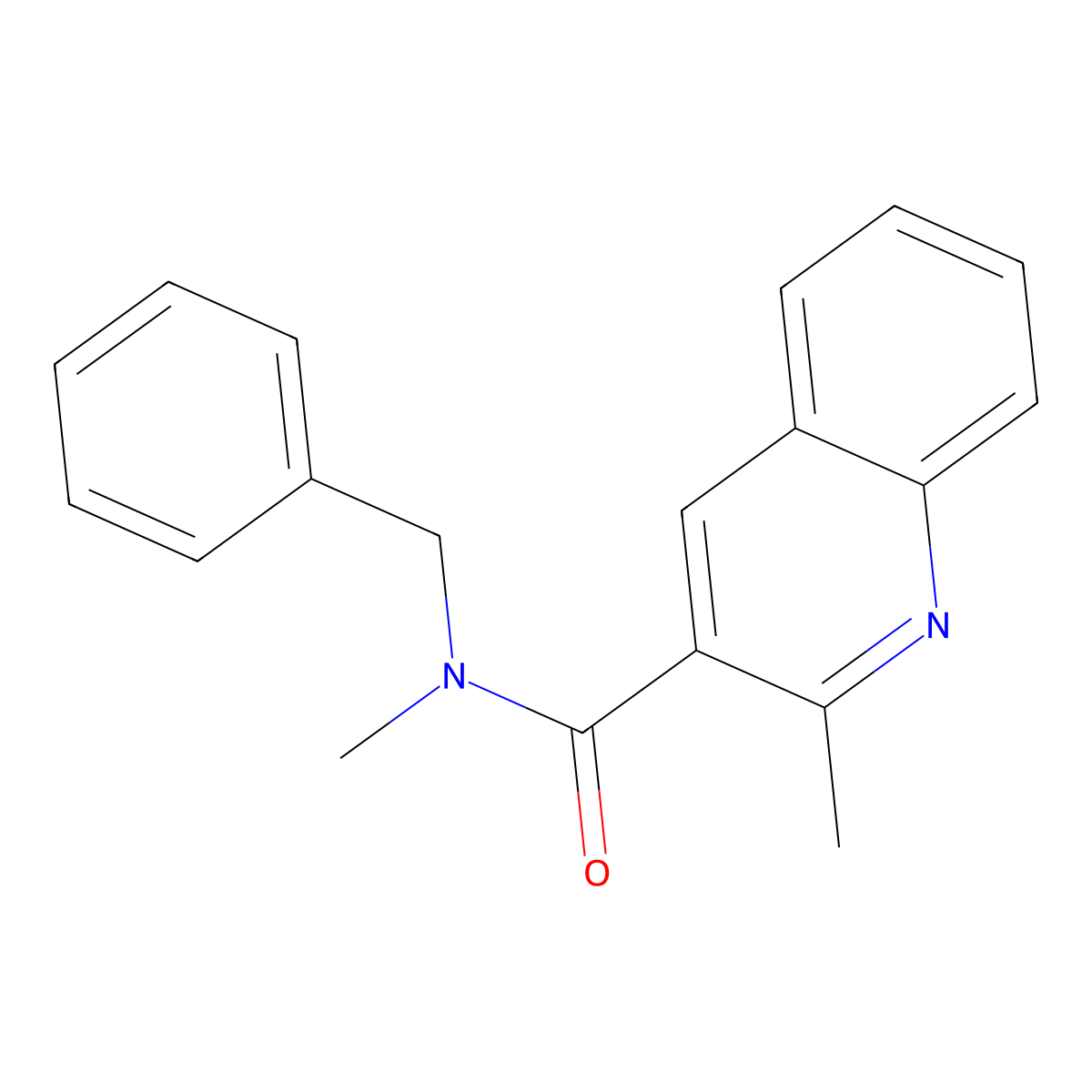 N-benzyl-N,2-dimethylquinoline-3-carboxamide molecular structure, CAS 764691-90-9