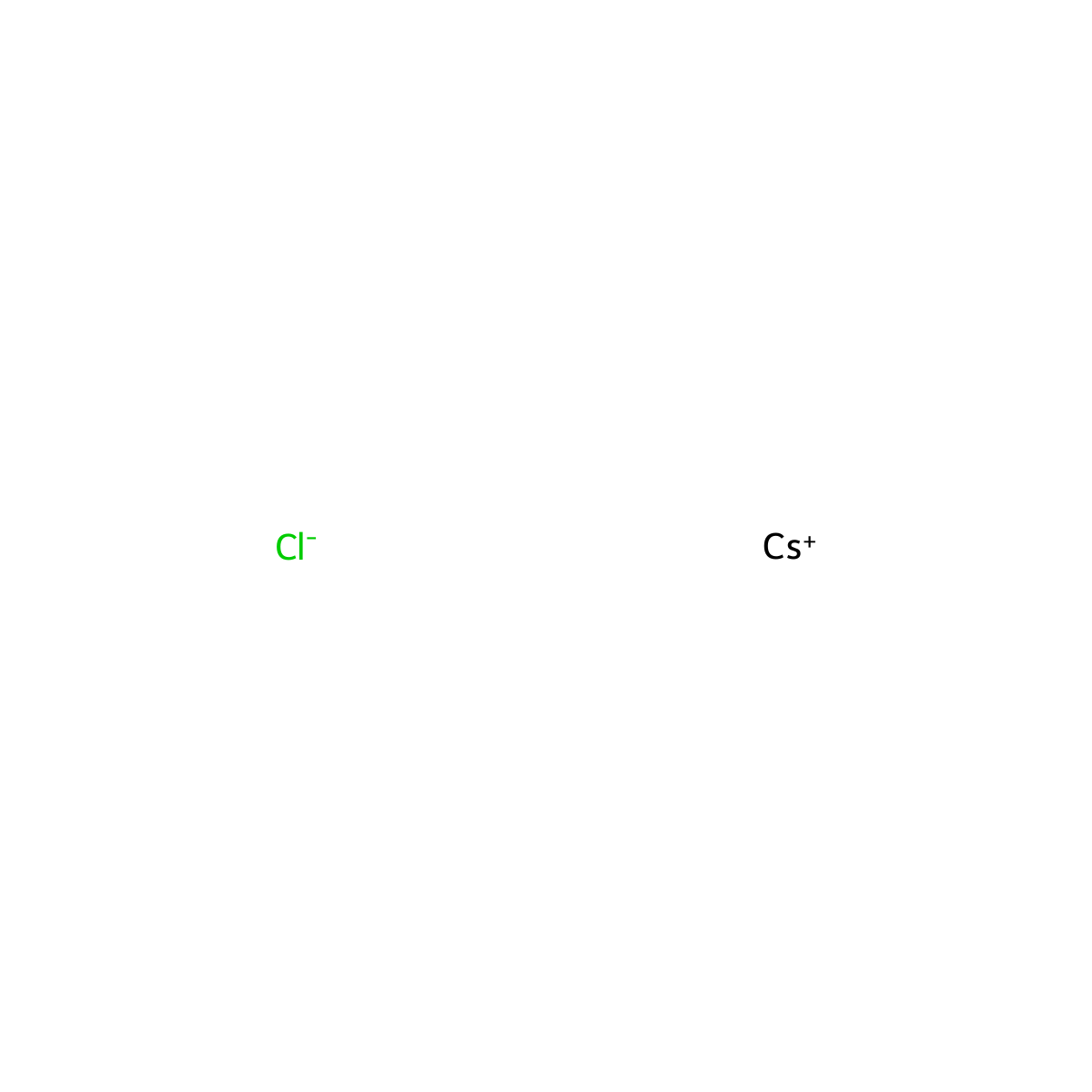 Cesium Chloride molecular structure, CAS 7647-17-8