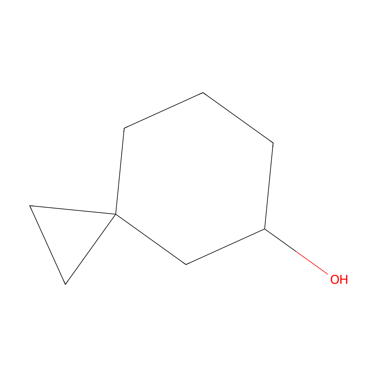 Spiro[2.5]octan-5-ol molecular structure, CAS 7647-61-2