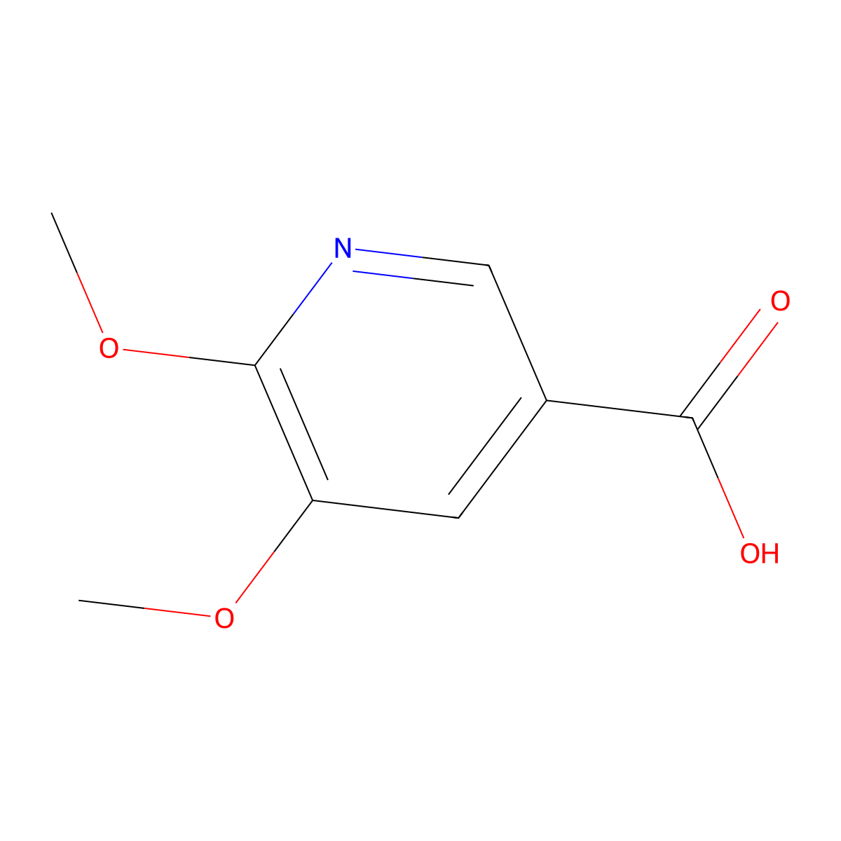 5,6-Dimethoxypyridine-3-carboxylic acid molecular structure, CAS 76470-34-3