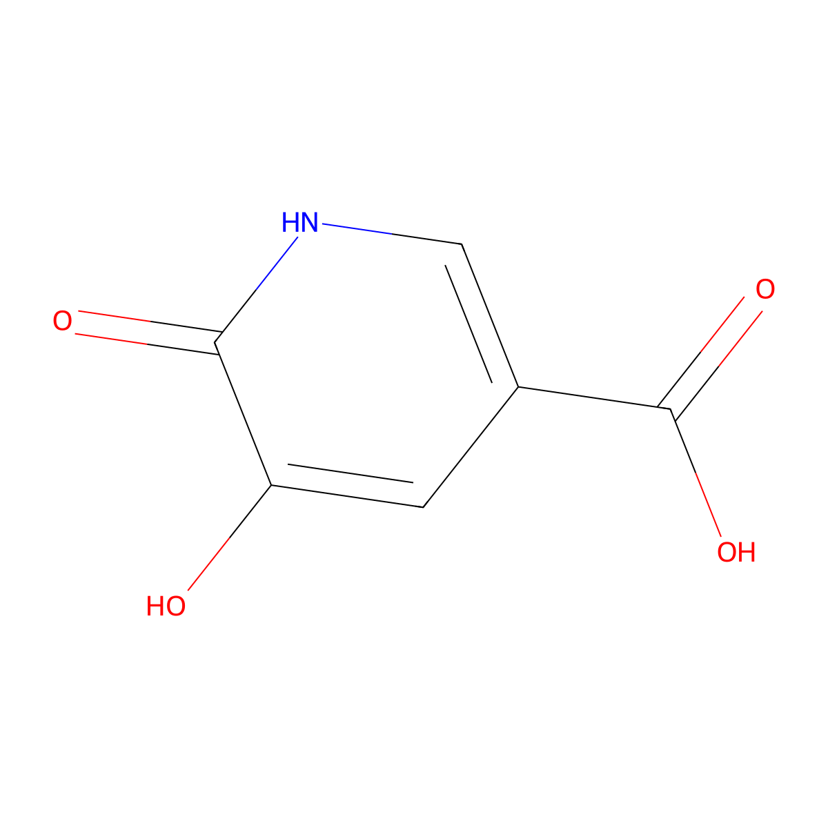 5-Hydroxy-6-oxo-1,6-dihydropyridine-3-carboxylic Acid molecular structure, CAS 76470-35-4