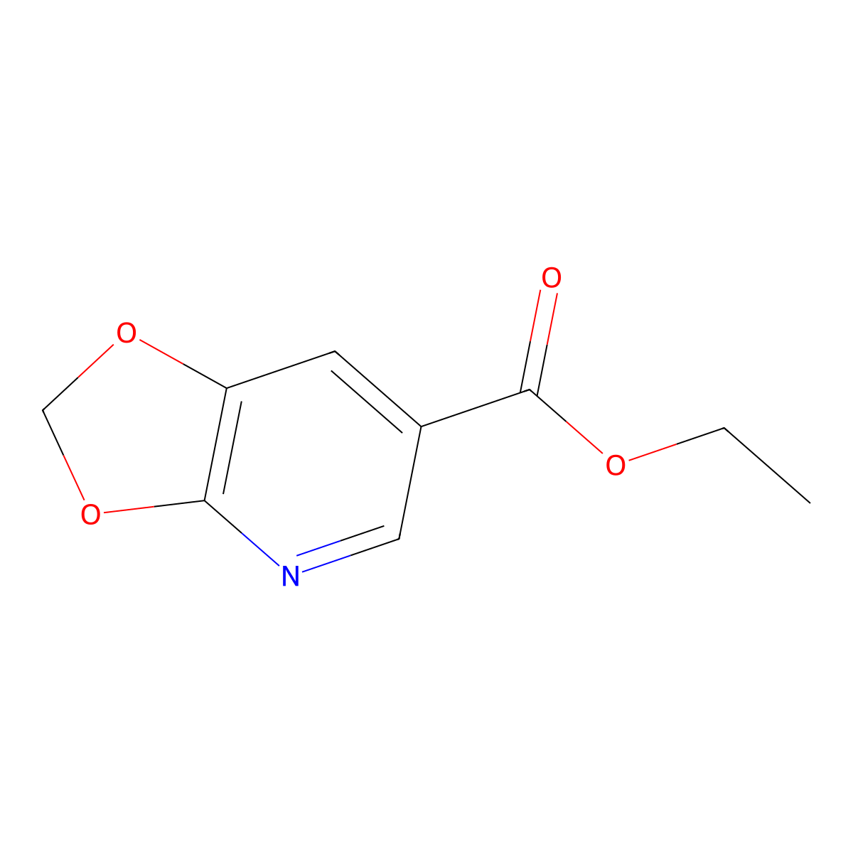 Ethyl 2H-[1,3]dioxolo[4,5-b]pyridine-6-carboxylate molecular structure, CAS 76470-36-5