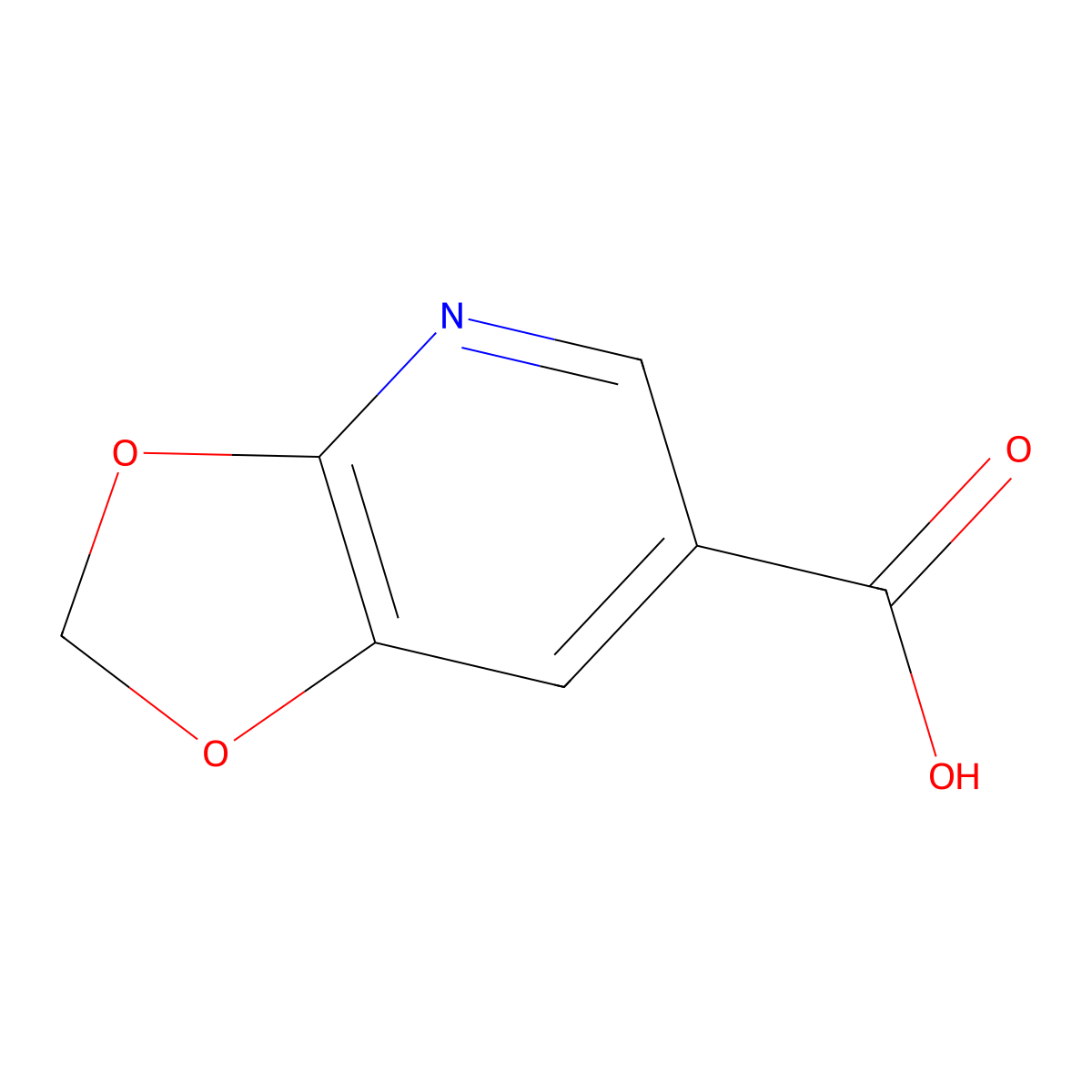 2H-[1,3]Dioxolo[4,5-B]pyridine-6-carboxylic acid molecular structure, CAS 76470-41-2