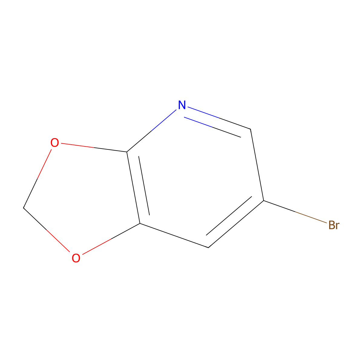 6-bromo-2H-[1,3]dioxolo[4,5-b]pyridine molecular structure, CAS 76470-56-9