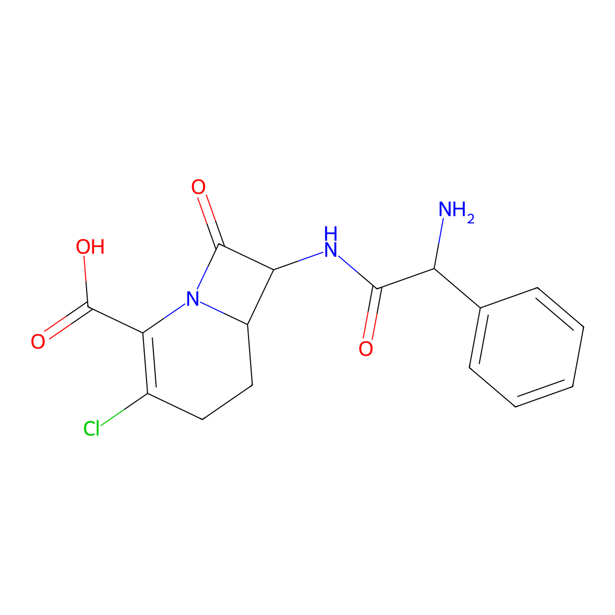 Loracarbef molecular structure, CAS 76470-66-1