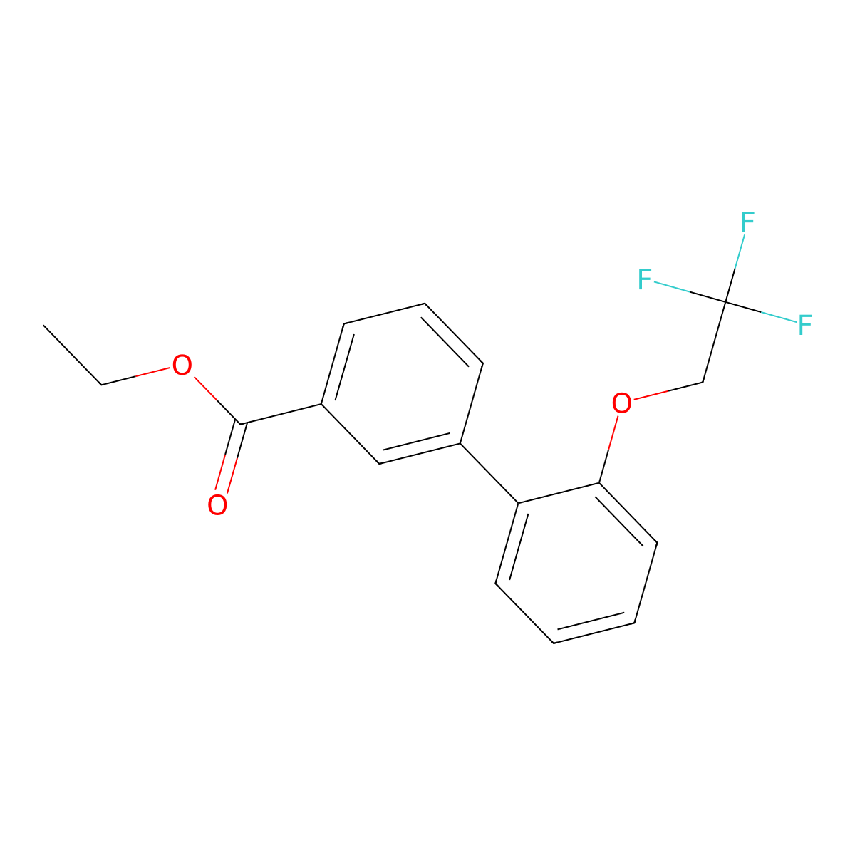 Ethyl 3-[2-(2,2,2-trifluoroethoxy)phenyl]benzoate molecular structure, CAS 764703-48-2