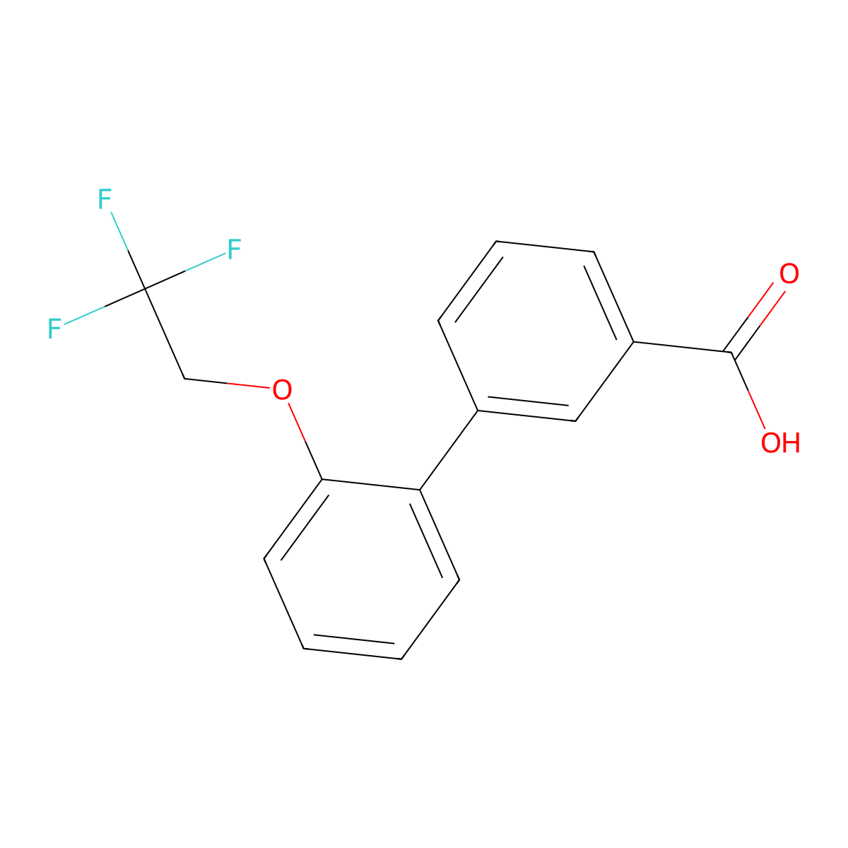 2'-(2,2,2-Trifluoroethoxy)[1,1'-biphenyl]-3-carboxylic acid molecular structure, CAS 764703-76-6