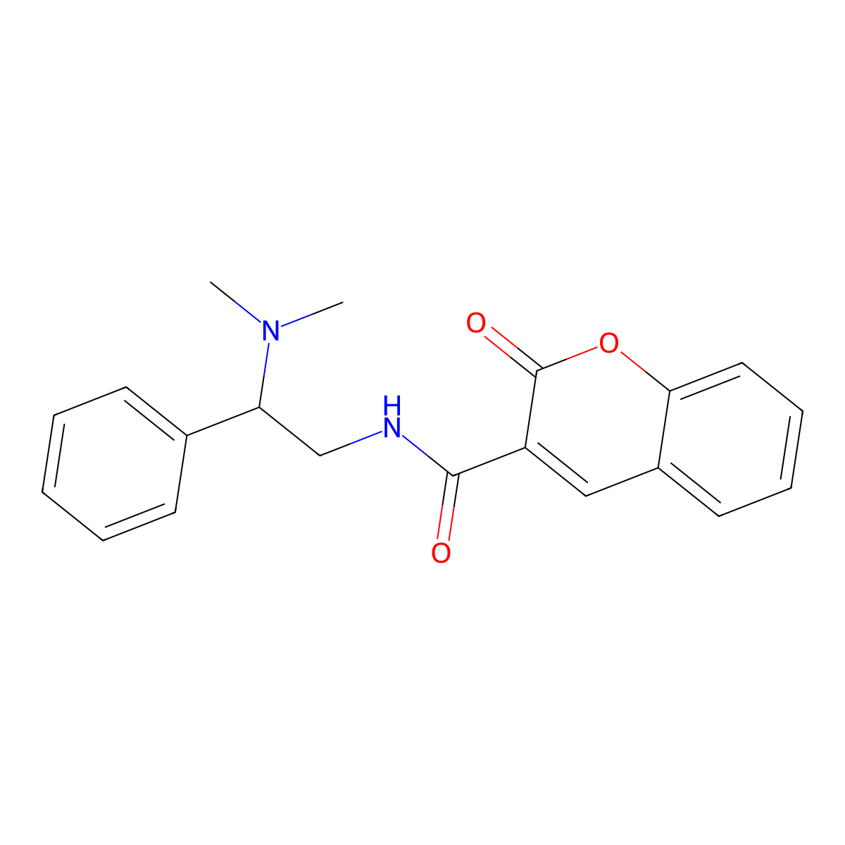 N-[2-(dimethylamino)-2-phenylethyl]-2-oxo-2H-chromene-3-carboxamide molecular structure, CAS 764706-84-5