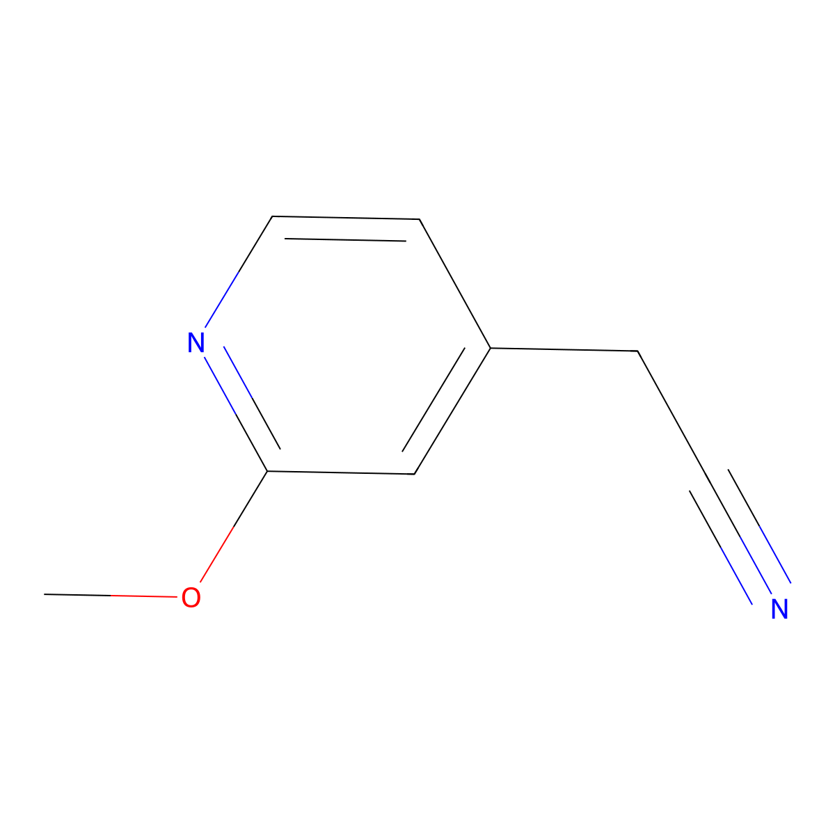 2-(2-Methoxypyridin-4-yl)acetonitrile molecular structure, CAS 764708-18-1