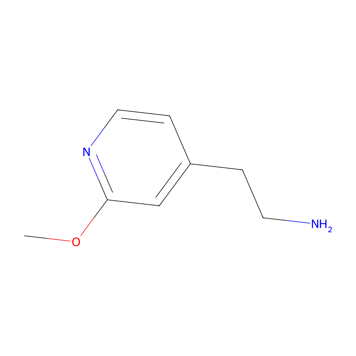 2-(2-Methoxypyridin-4-yl)ethan-1-amine molecular structure, CAS 764708-27-2