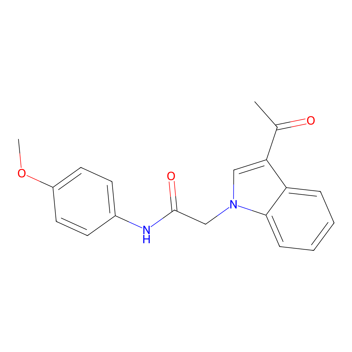 2-(3-Acetyl-indol-1-yl)-N-(4-methoxy-phenyl)-acetamide molecular structure, CAS 764709-17-3