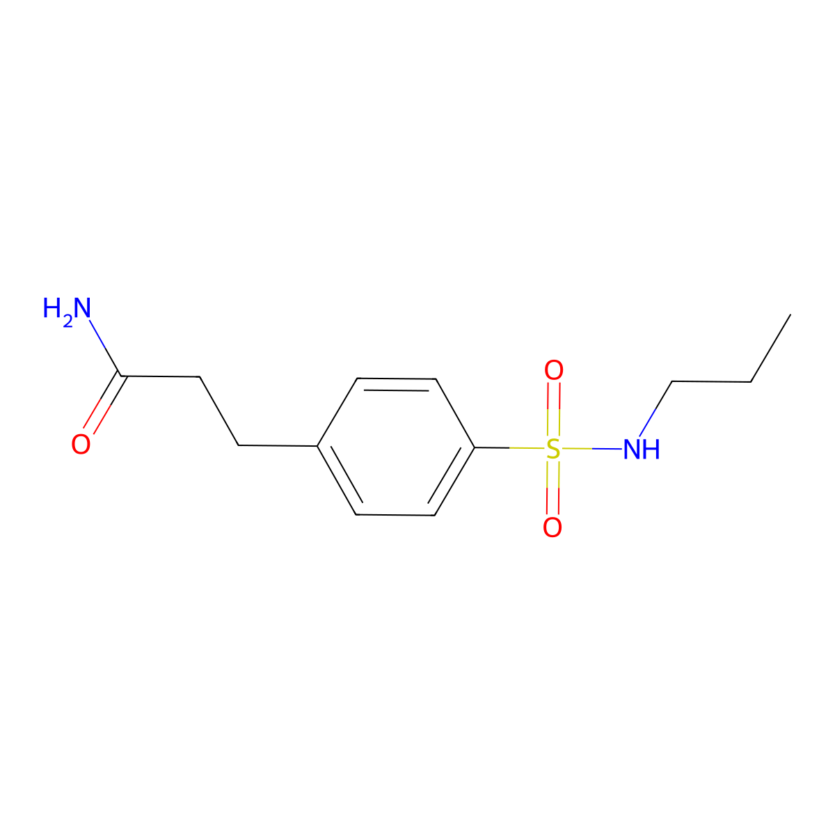 3-[4-(Propylsulfamoyl)phenyl]propanamide molecular structure, CAS 764709-71-9