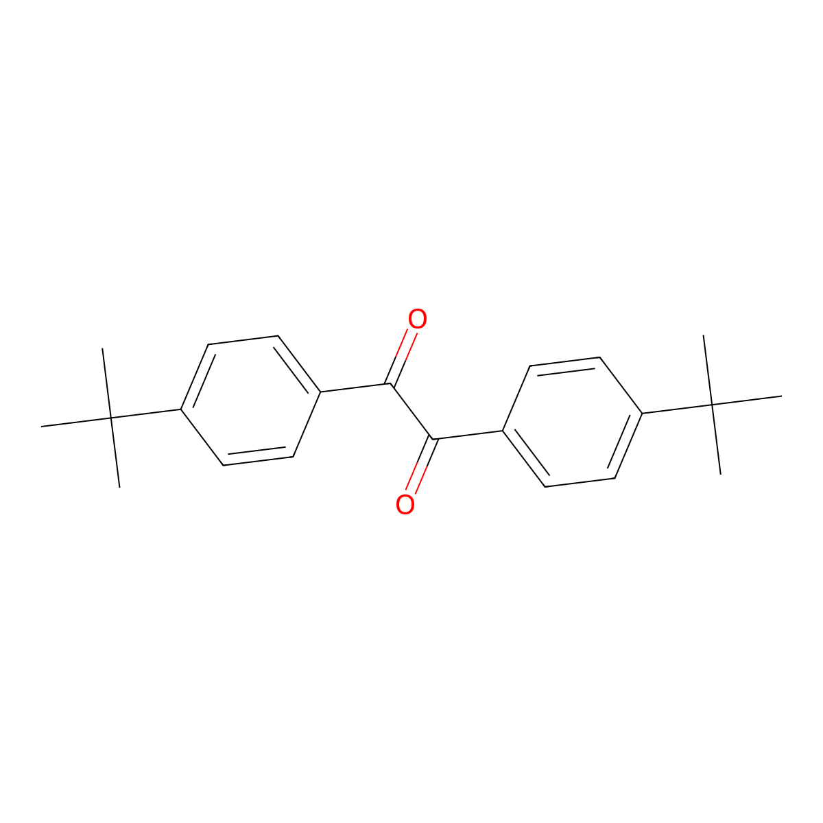 Ethanedione, bis[4-(1,1-dimethylethyl)phenyl]- molecular structure, CAS 76471-78-8