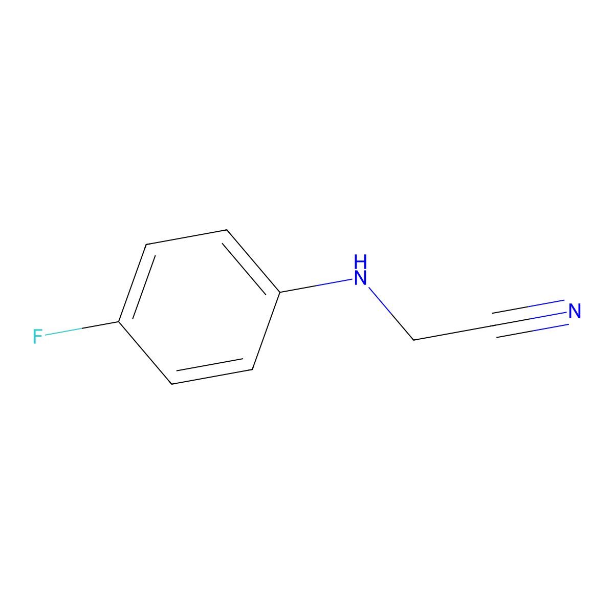 ((4-Fluorophenyl)amino)acetonitrile molecular structure, CAS 76471-94-8